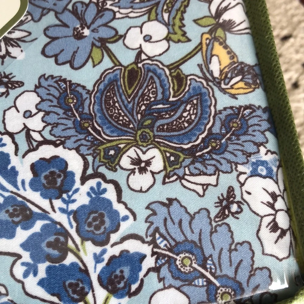 Vera Bradley Blue Floral Queen Sheet Set
